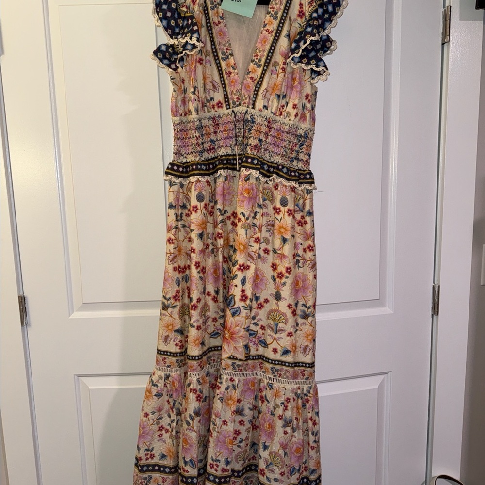 FARM Rio Floral Patchwork Maxi Dress